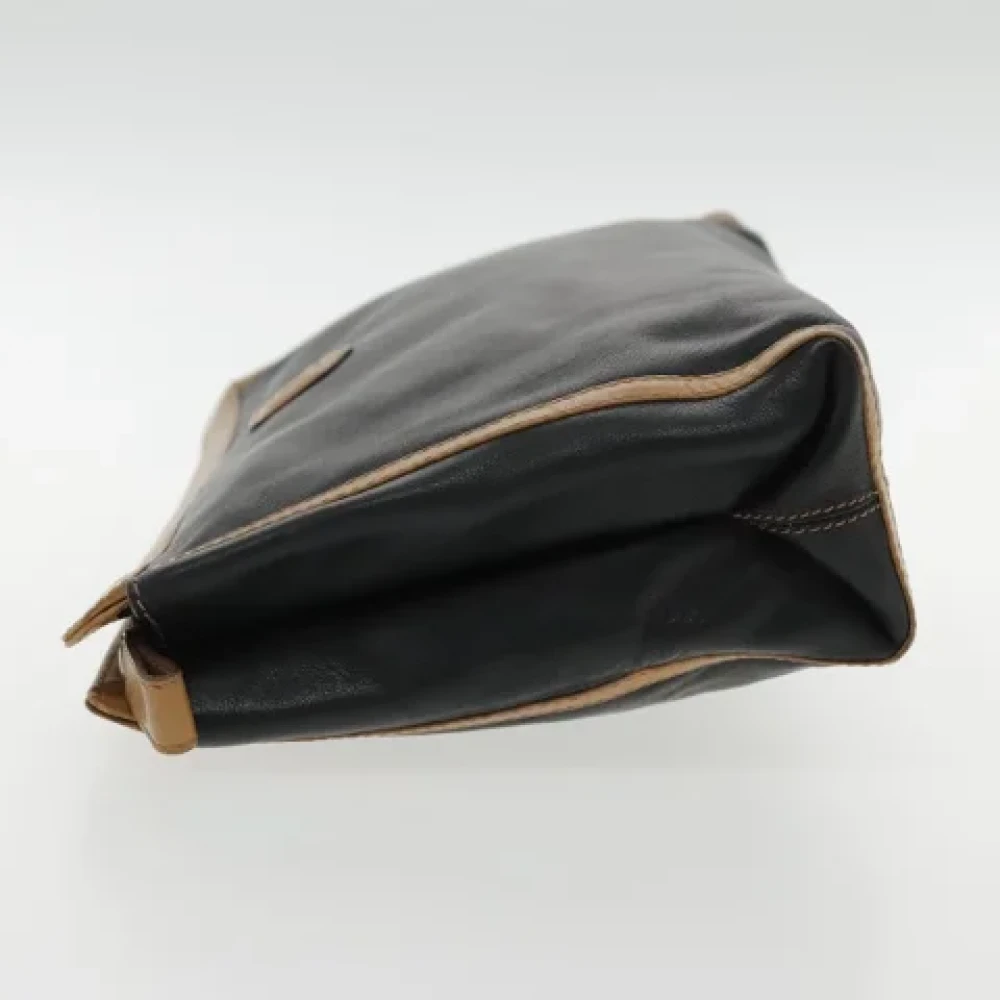 Celine Vintage Pre-owned Leather clutches Black Dames