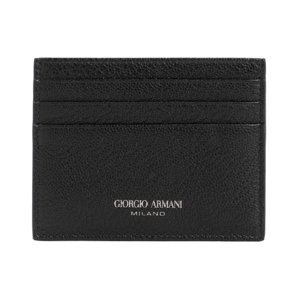 Giorgio Armani , Wallets & Cardholders, Male, Black, One Size, Nero Card Holder