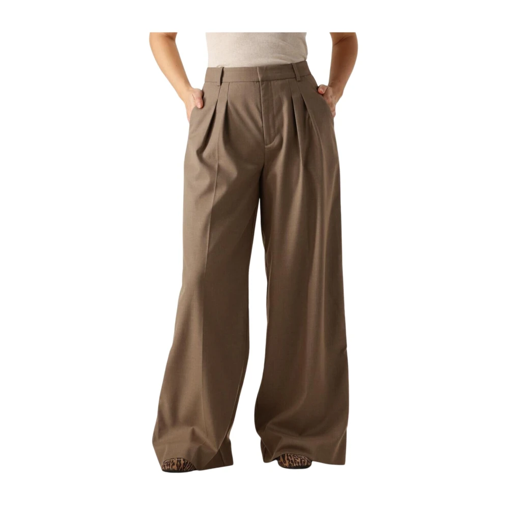 Gestuz Bruine Hoge Taille Broek Brown Dames