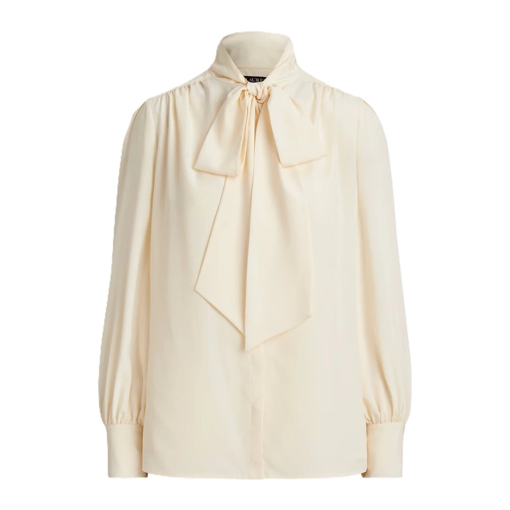 Ralph Lauren Women's Beige Klaryce Long Sleeve Blouse - S - Blouses & Shirts