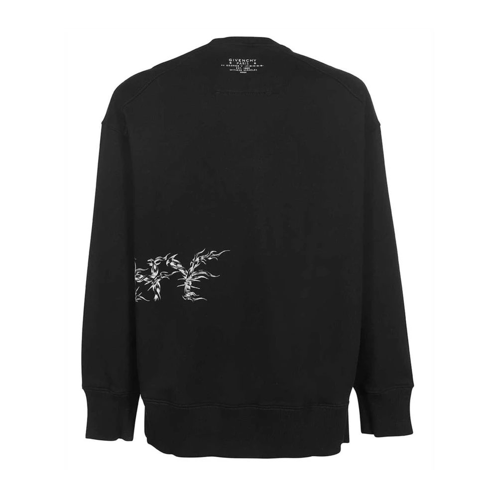 Givenchy Stijlvolle Zwarte Logo Sweatshirt Black Heren