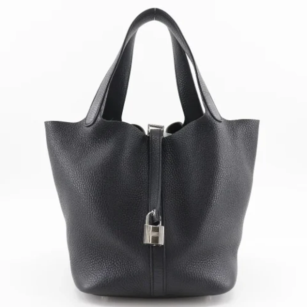Hermès Vintage Pre-owned Leather handbags Black Dames