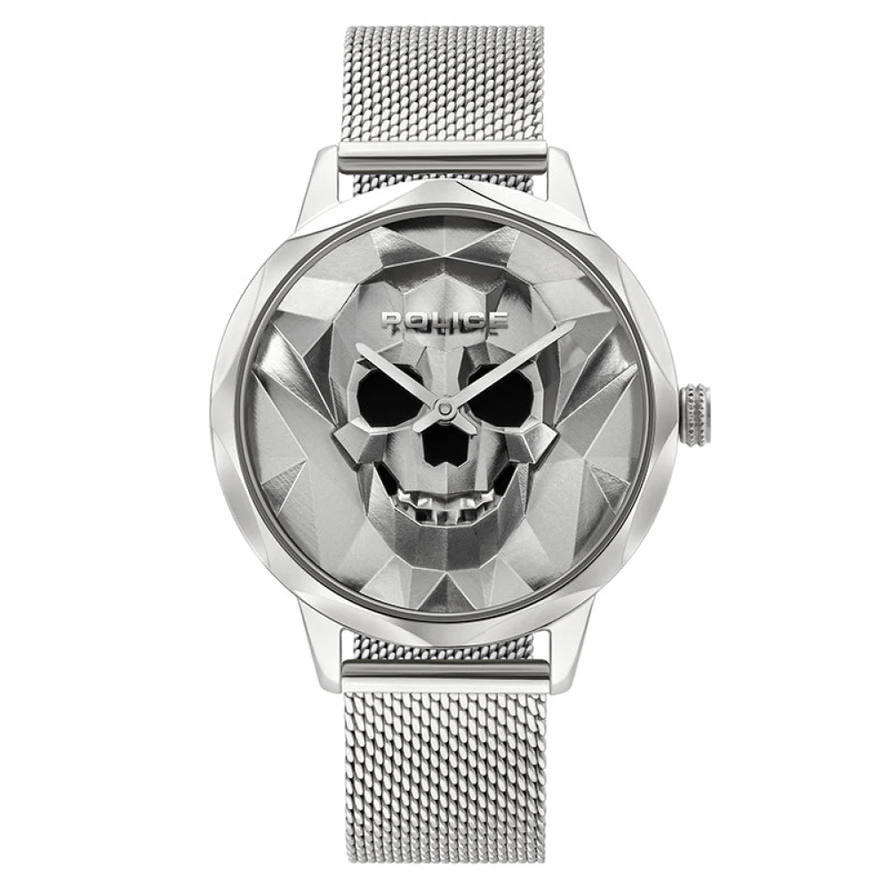 Police Men's Gray Watches, One Size, Anjar Stainless Steel Wo Watch