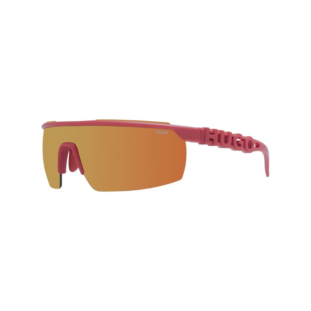 Hugo Men's Red Mono Lens Sunglasses With Case