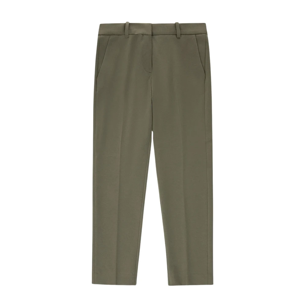 Circolo 1901 Women's Green Straight Trousers, S, Trousers