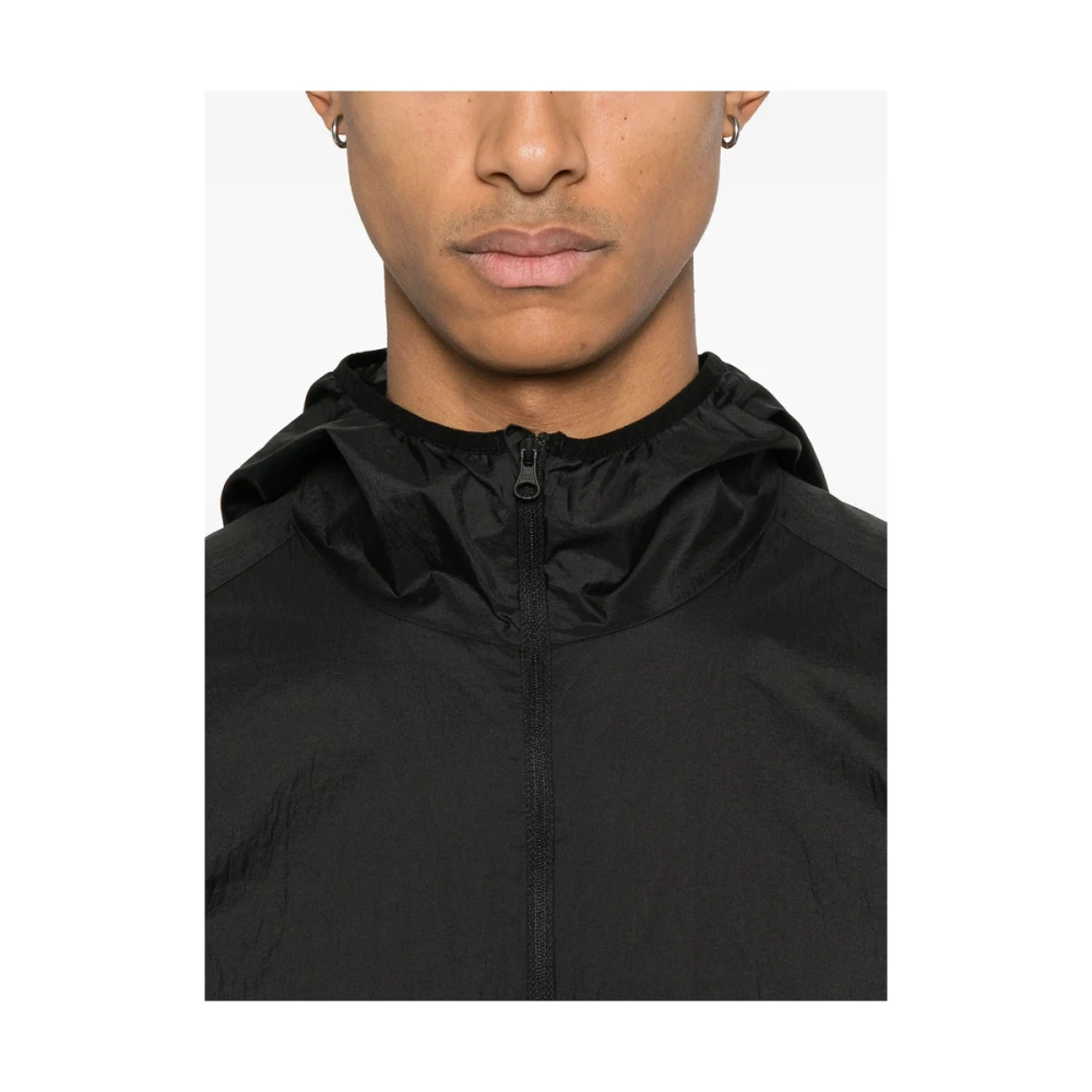 ROA Zwarte Hoodie met Rits Black Heren
