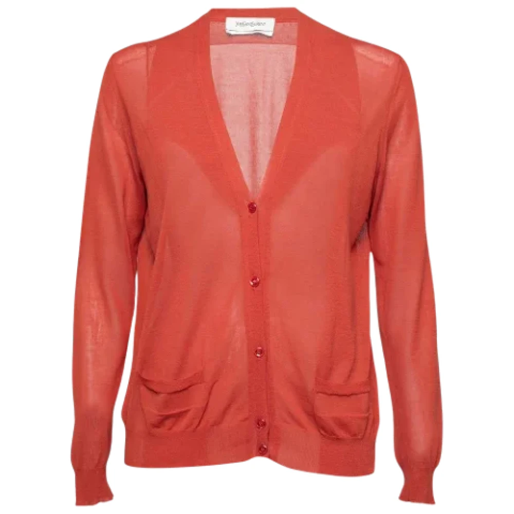 Yves Saint Laurent Vintage Pre-owned Cotton tops Orange Dames