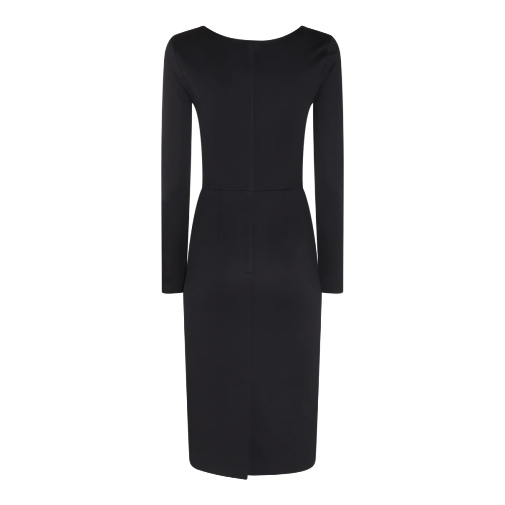 Dolce & Gabbana Zwarte en Grijze Midi Dagjurk Black Dames