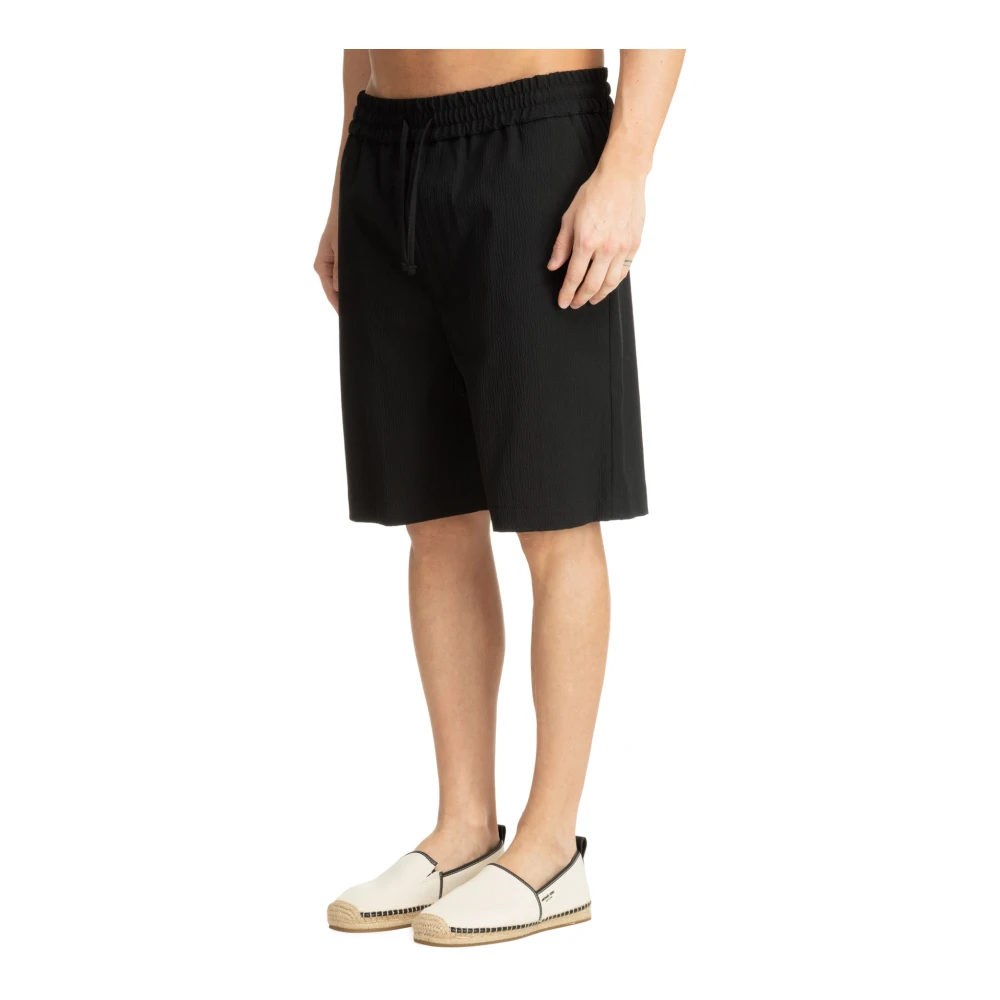 Lardini Casual Trekkoord Shorts Black Heren