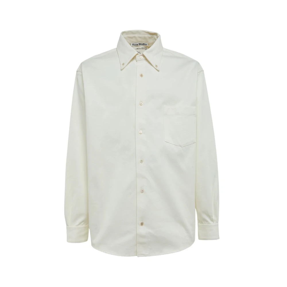 Acne Studios Klassieke Oversized Katoenen Shirt White Heren