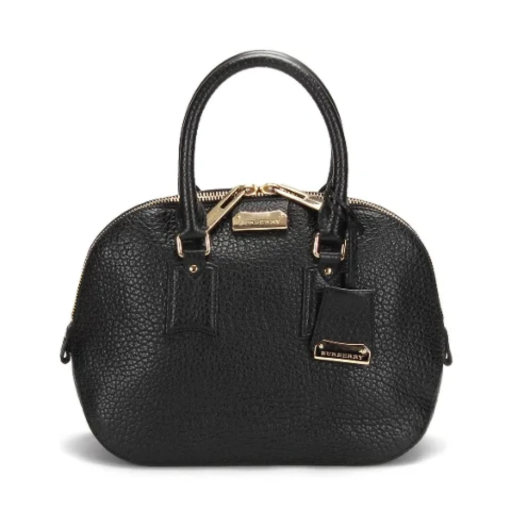 Burberry Vintage Pre-owned Leather handbags Black Dames
