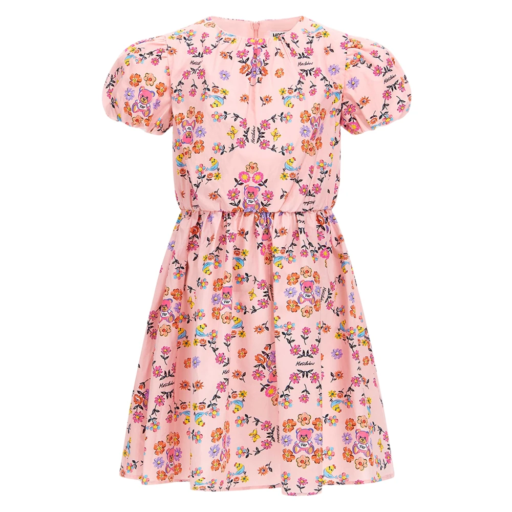 Moschino Girls Pink Flower Print Dress For