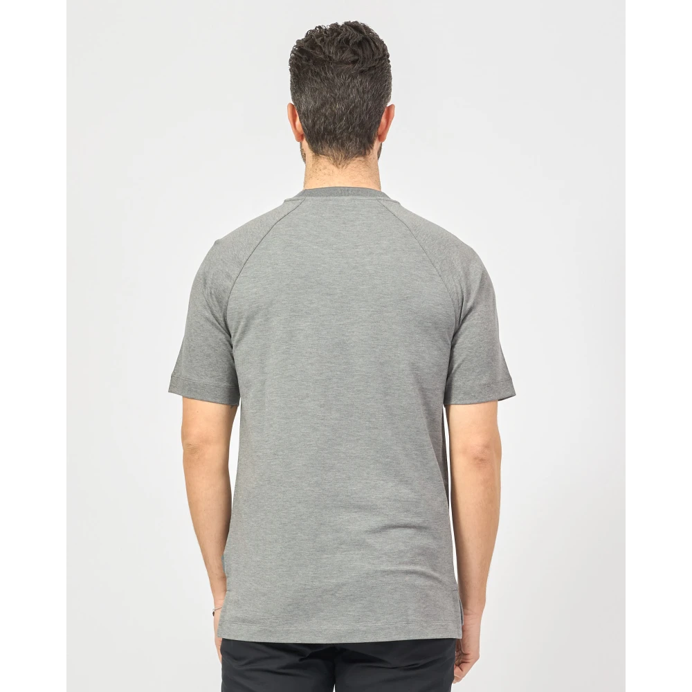 Hugo Boss Biologisch Katoen Ronde Hals T-shirt Grijs Gray Heren