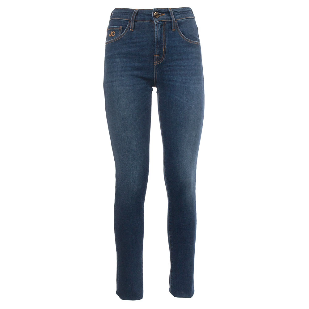 Jacob Cohën Blauwe Denim Jeans met Geborduurd Logo Blue Dames