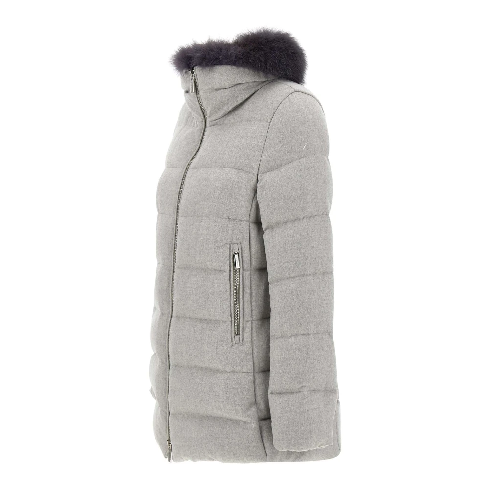 Moorer Grijze Bont Damesjas Gray Dames