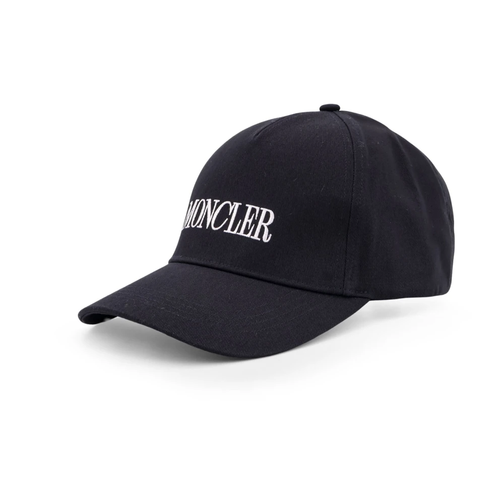 Moncler Katoenen Geborduurd Logo Verstelbare Band Hoed Black Heren