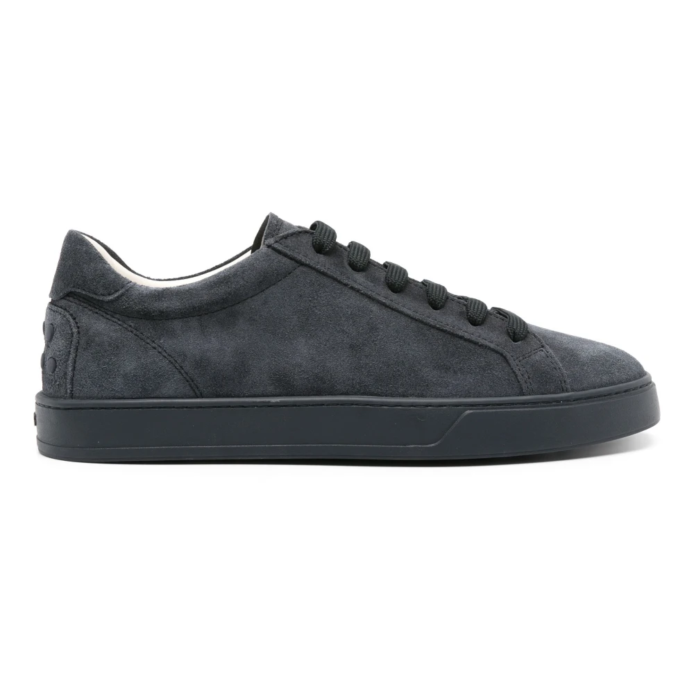 Tod’s Blauwe Suède Sneakers met Rubberen Zool Heren Schoenen