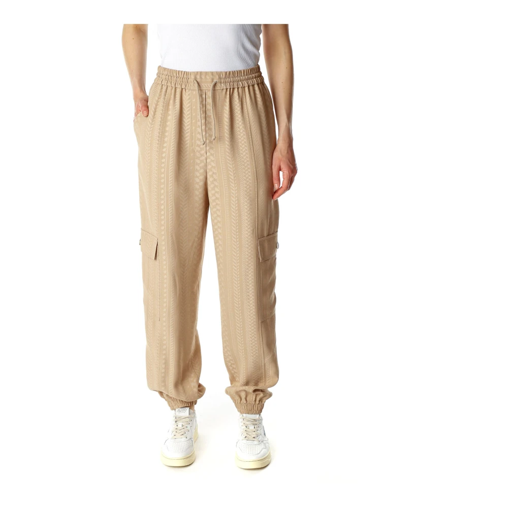 Lala Berlin Beige Straight Trousers, Female, S, Straight Trousers