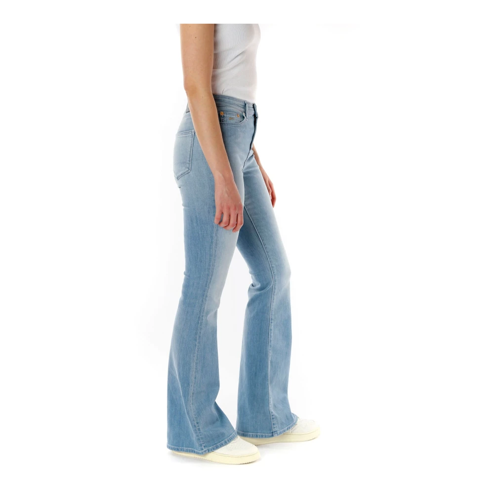 Denham Flared High Waist Jeans Blue Dames