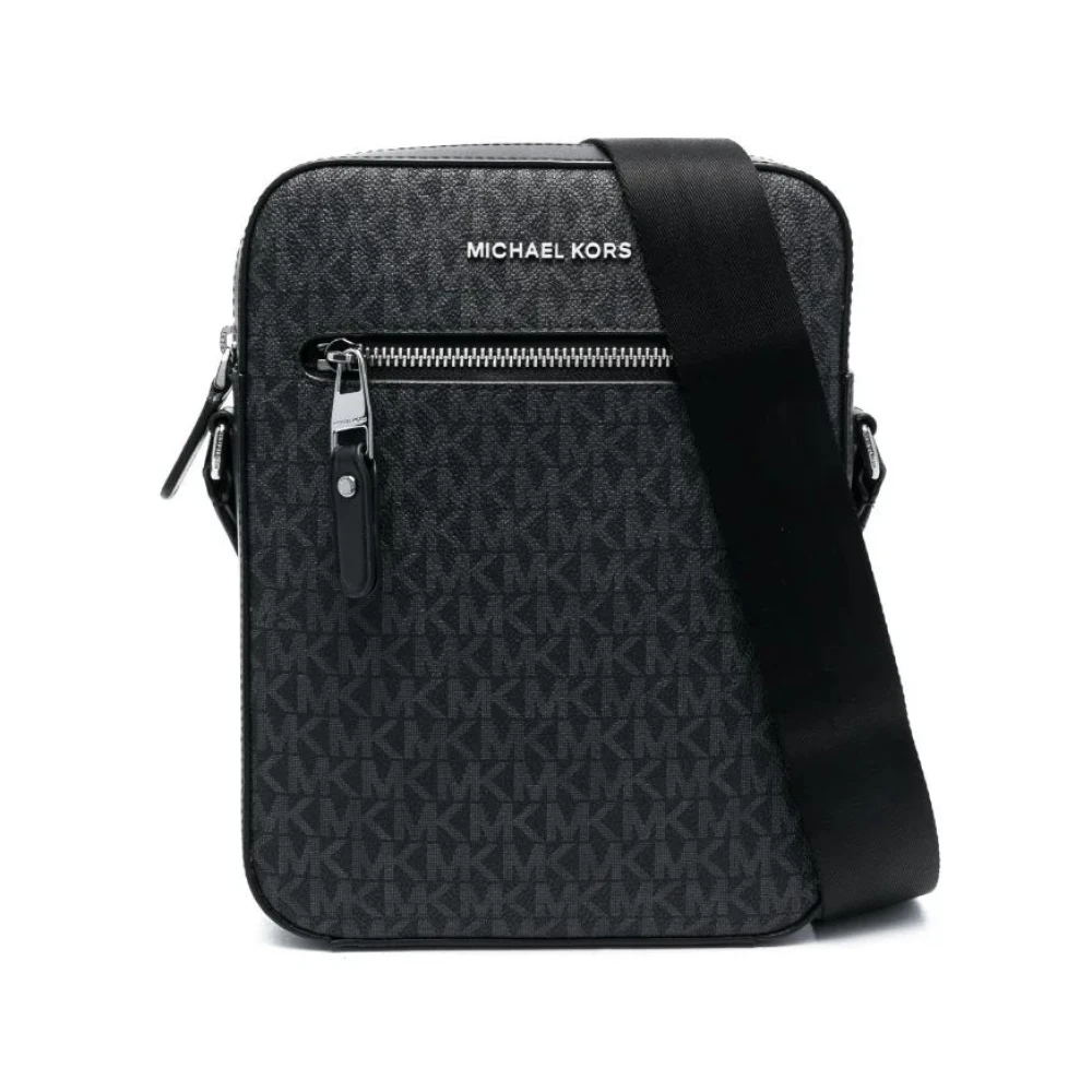 Michael Kors Jet Set Travel Medium Logo Schoudertas Black Heren