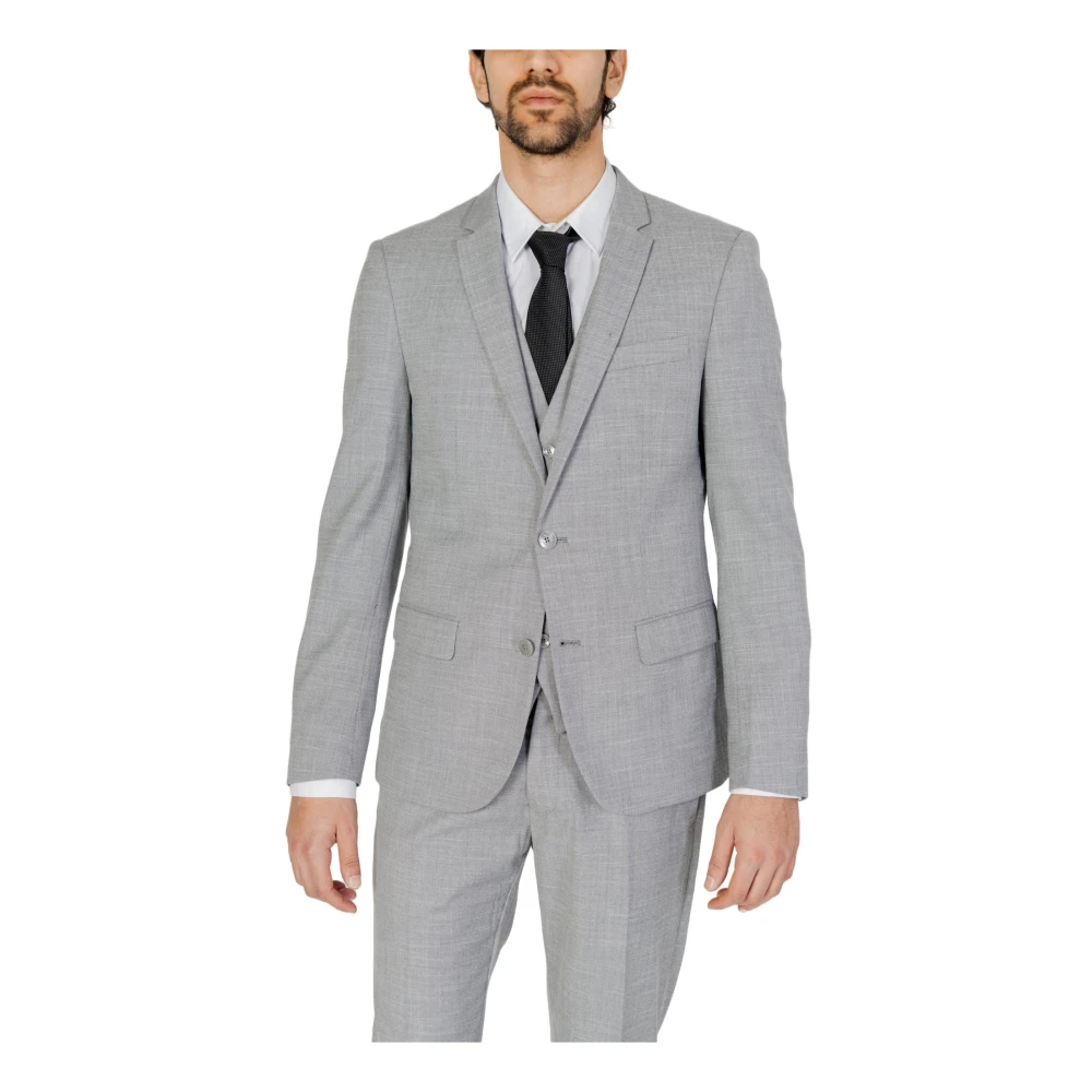 Antony Morato Klassieke Knoop Blazer Grijs Effen Patroon Gray Heren