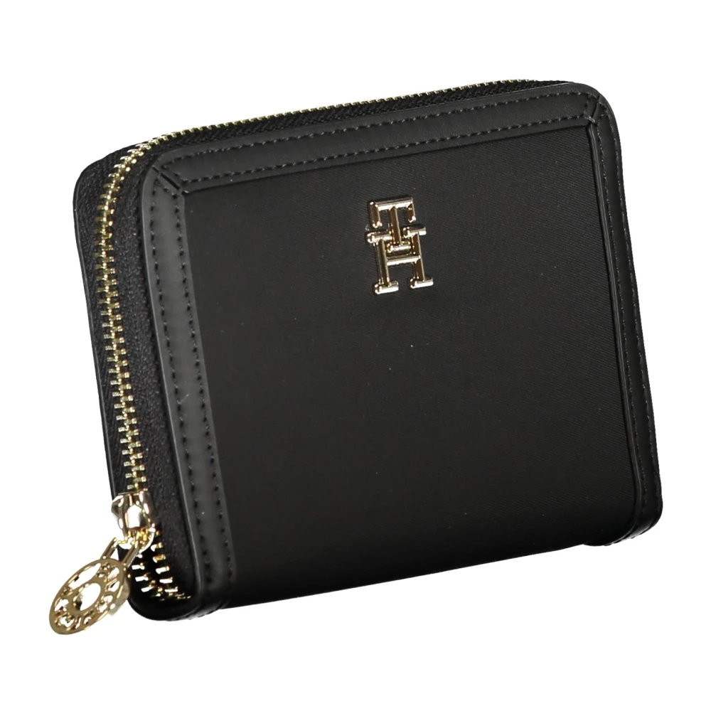 Tommy Hilfiger Damesportemonnee Zwart met Rits Sluiting Black Dames