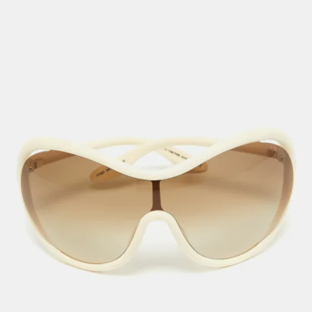 Tom Ford Pre-owned Acetate sunglasses White Dames