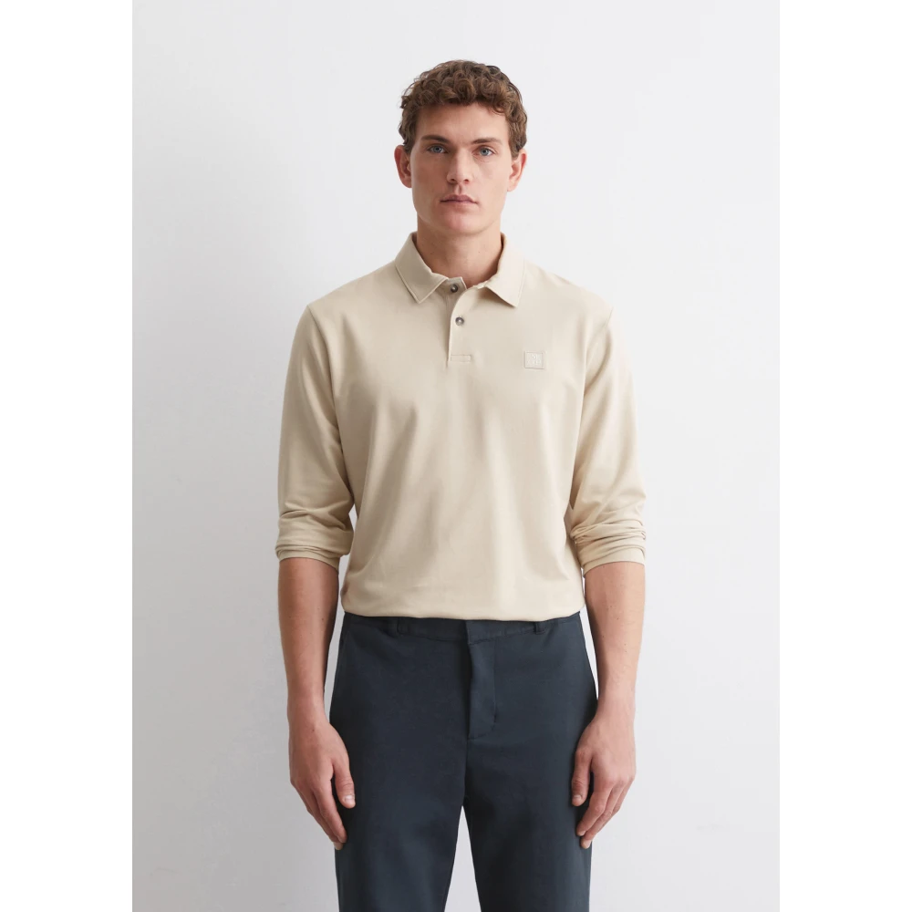 Marc O'Polo Lange mouw regular Beige Heren