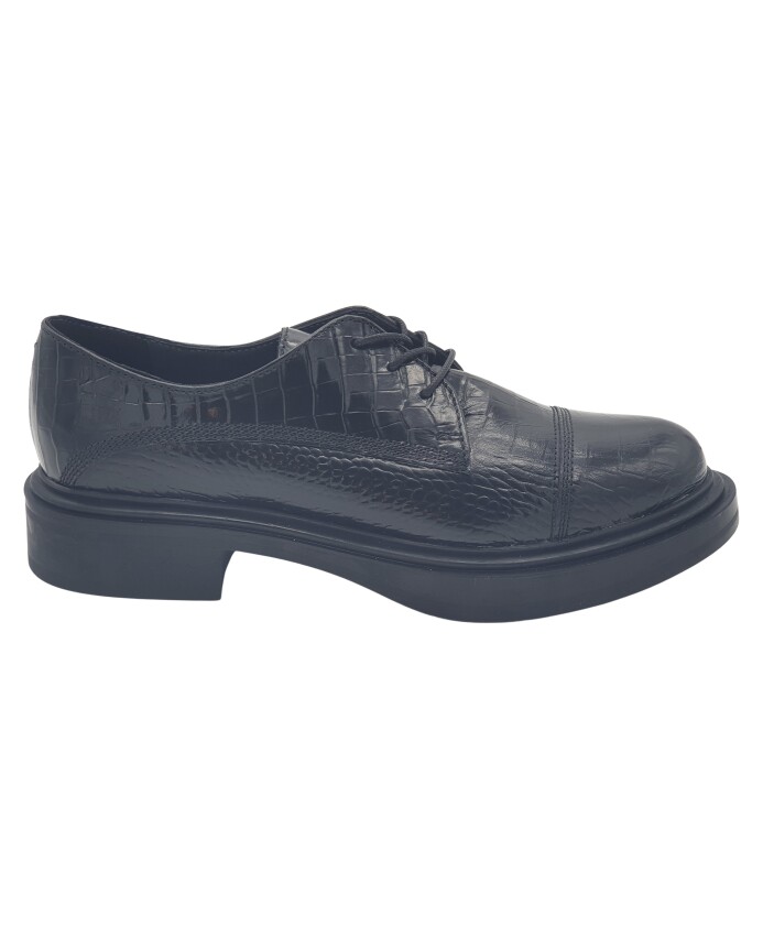 chaussure-plate-a-effet-reptile-lacee