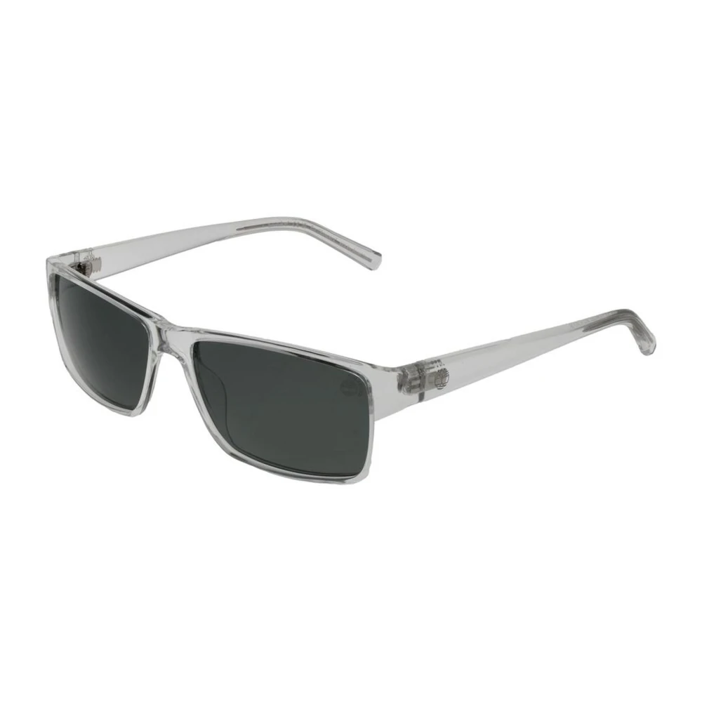 Timberland Men's Gray Polarized Rectangle Sunglasses With Case