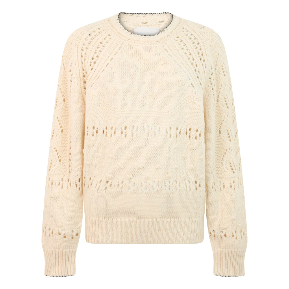 Marant Étoile Jersey De Cuello Redondo Knitwear Mujer Beige S