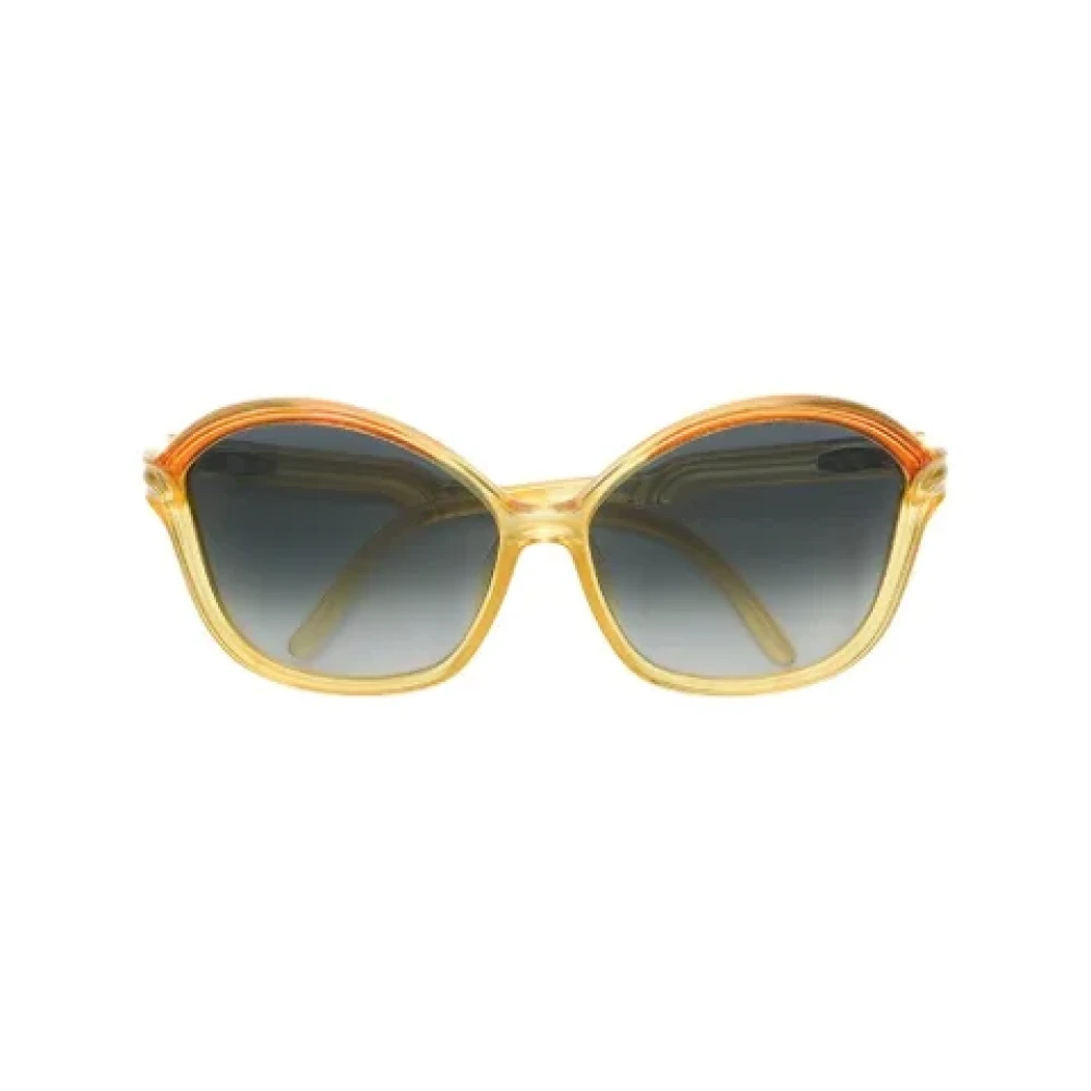 Dior Vintage Pre-owned Acetate sunglasses Yellow Dames