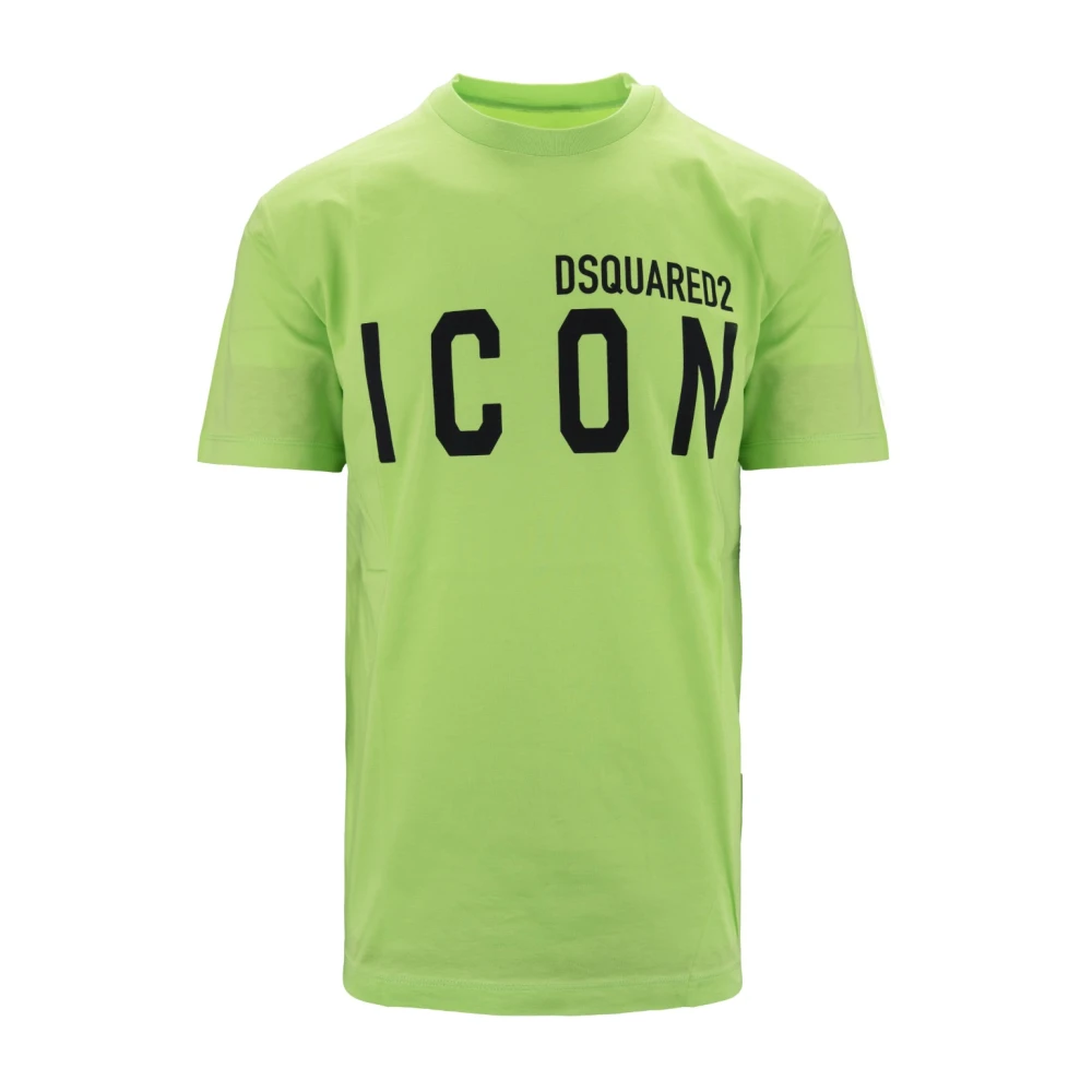 Dsquared2 Men's Green T-Shirts, S, Slip-On T-Shirt