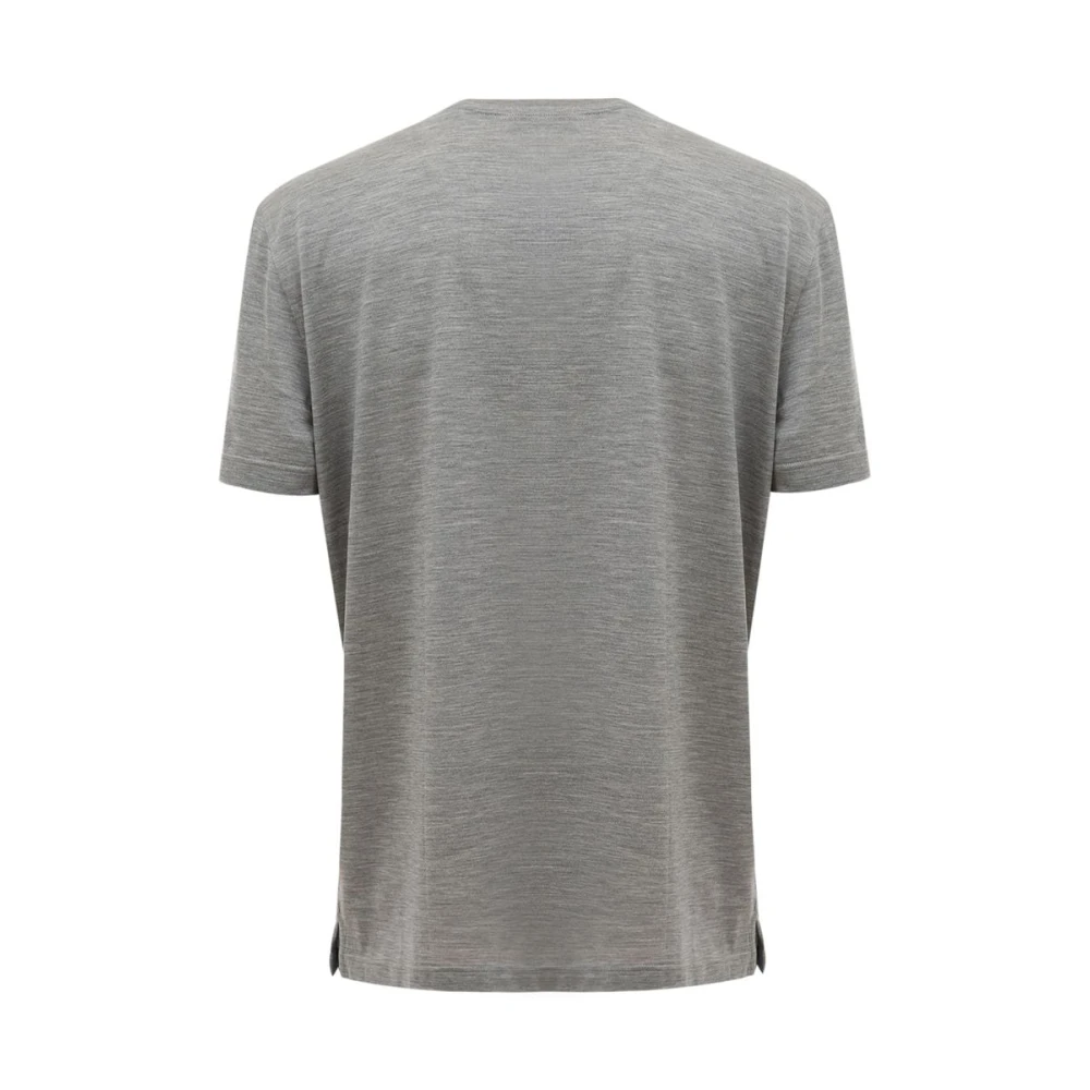 Corneliani Grijze Zijden T-shirt Gray Heren