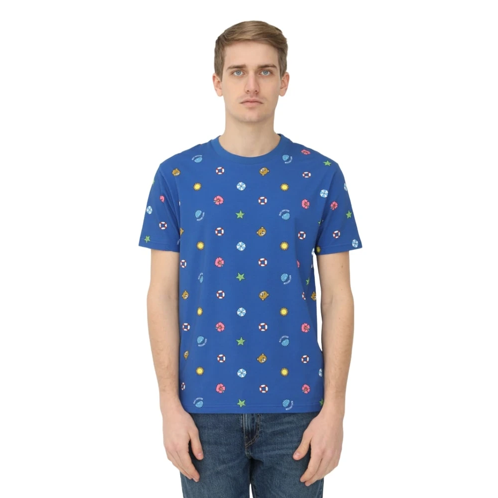 Moschino Korte Mouw T-shirt Blue Heren