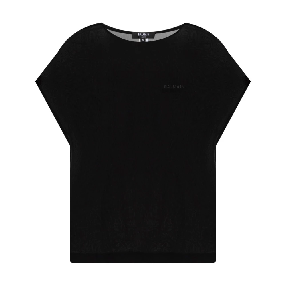 Balmain - Tops > T-Shirts - Black - Balmain - Modalova