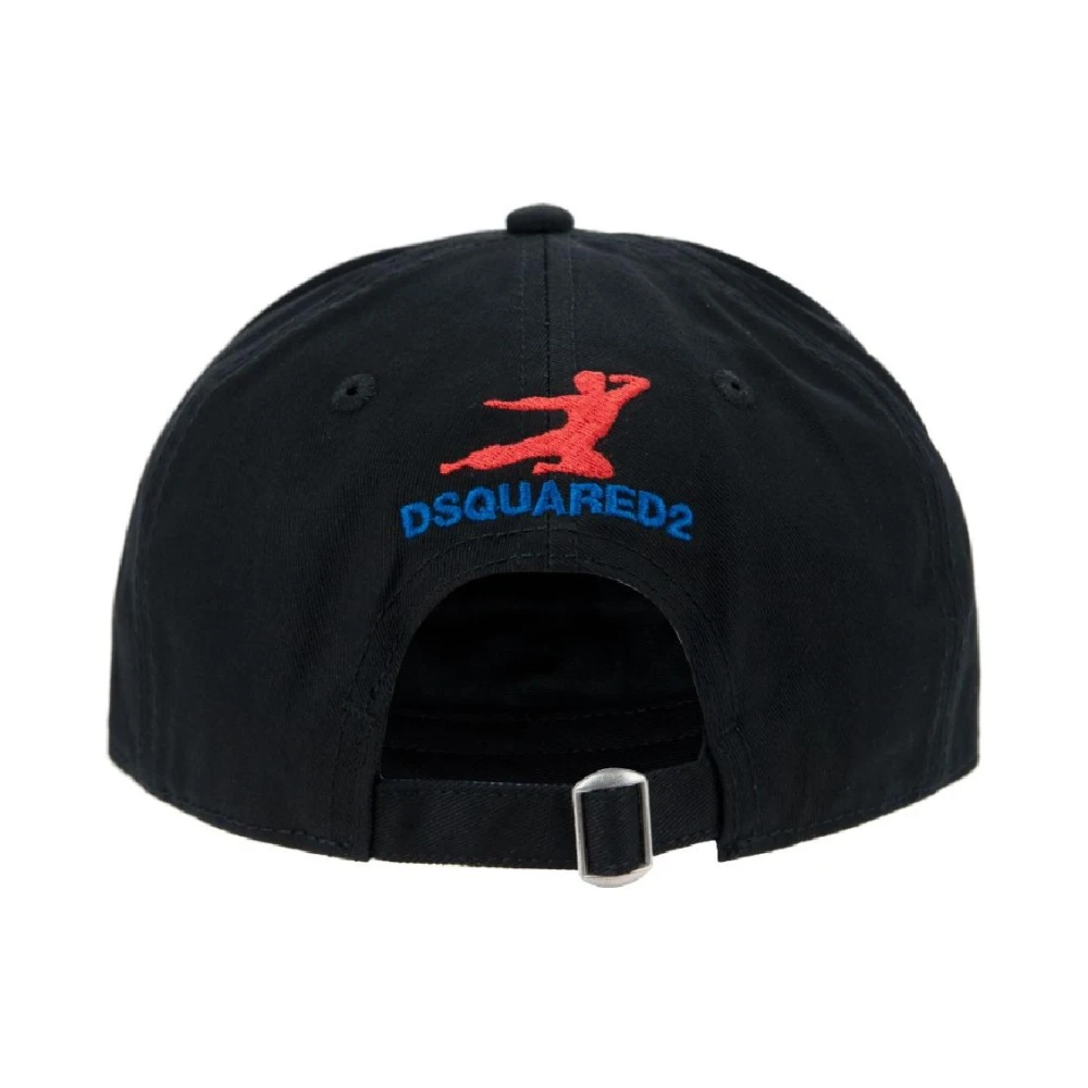 Dsquared2 Heren Baseballpet met gesp Black Unisex