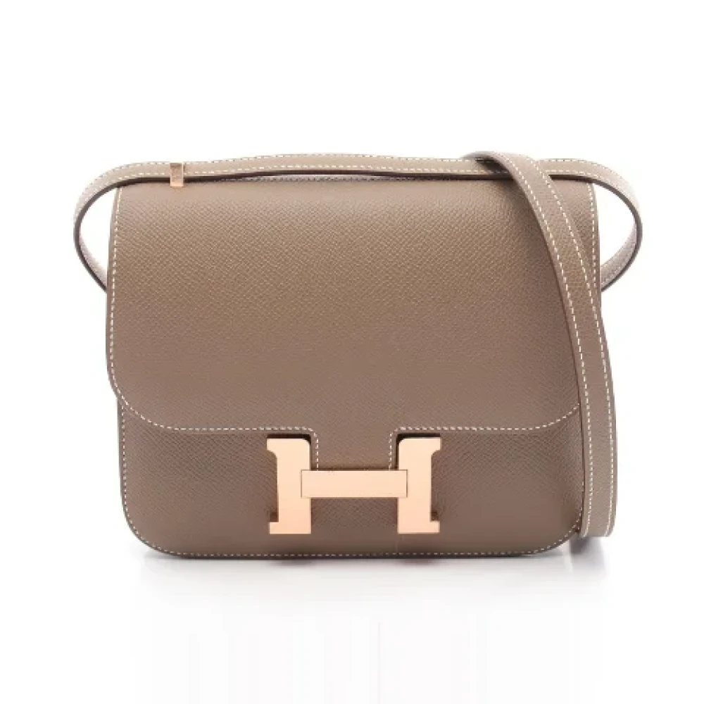 Hermès Vintage Pre-owned Leather crossbody-bags Brown Dames