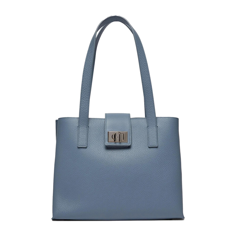 Light blue clearance leather tote bag