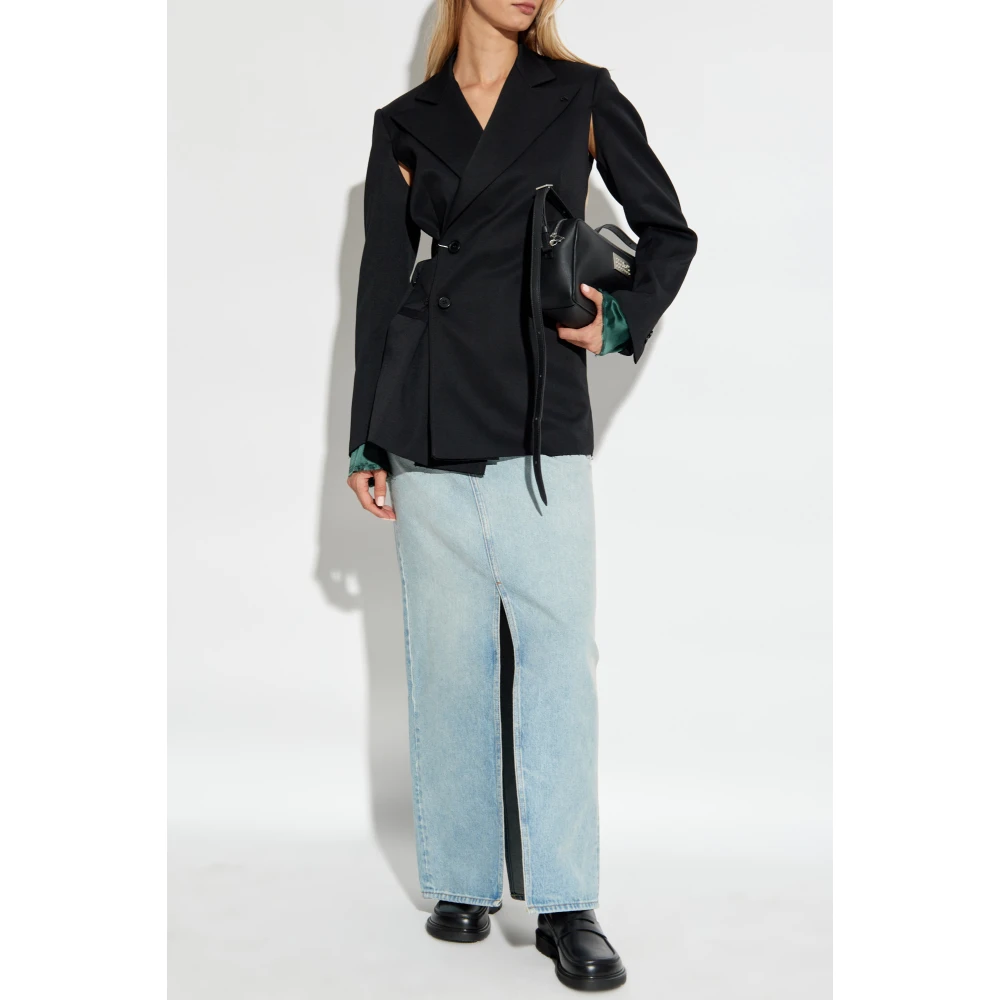 MM6 Maison Margiela Denim rok met vintage effect Blue Dames
