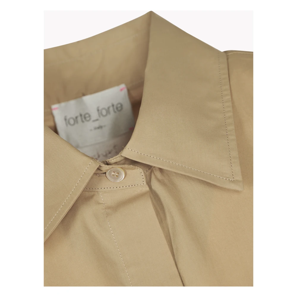 Forte Elegante Overhemden Collectie Beige Dames