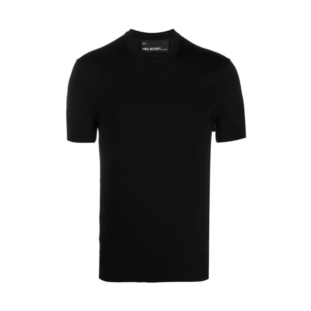 Neil Barrett Zwart T-Shirt 100% Katoen Black Heren