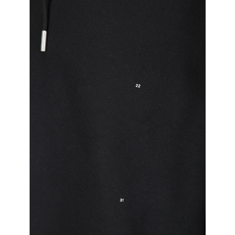 Heliot Emil Logo Outline Hoodie Sweatshirt Black Heren