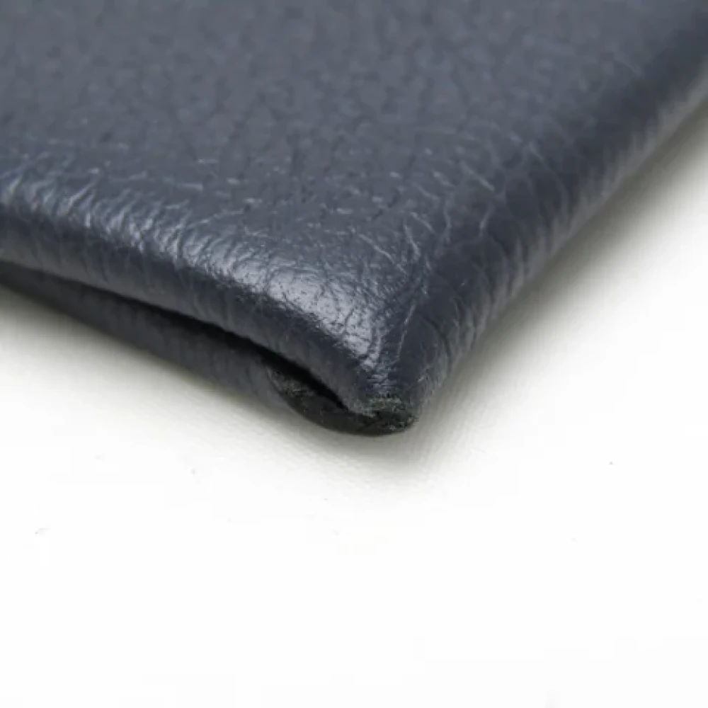 Hermès Vintage Pre-owned Leather wallets Blue Dames