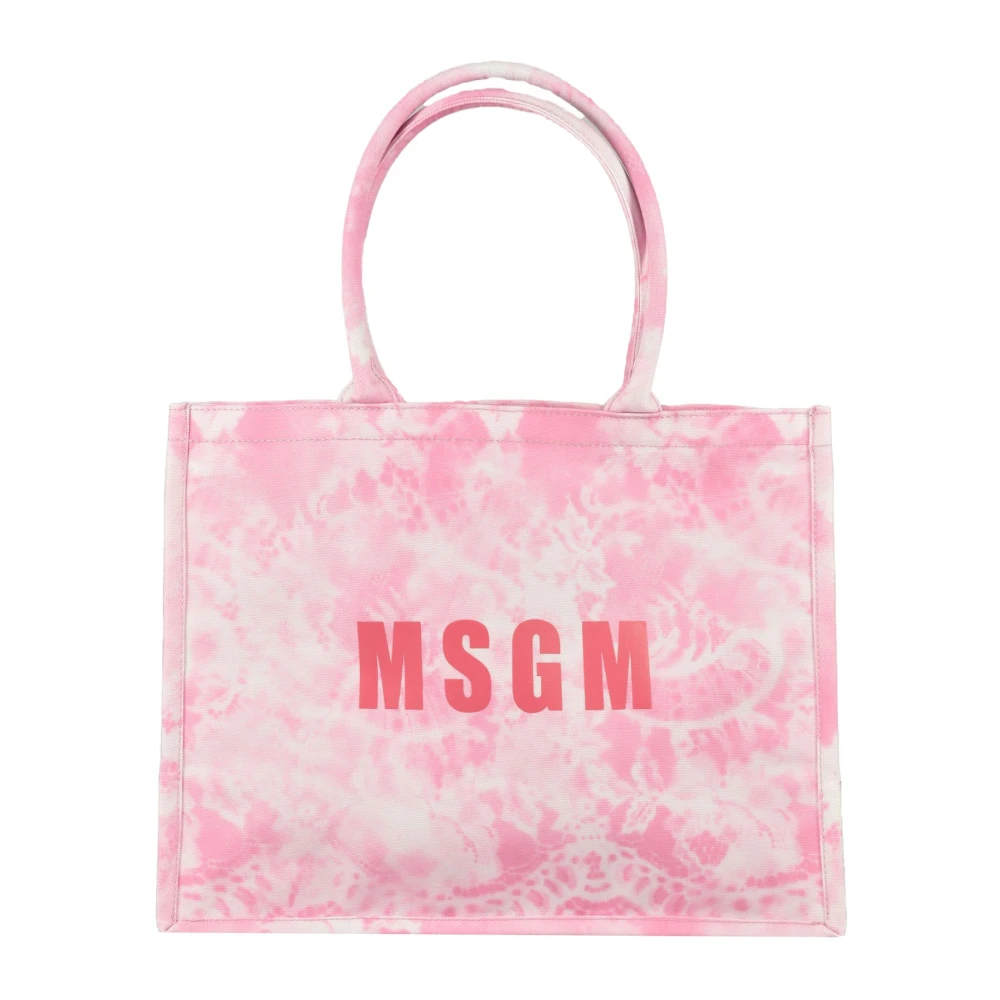 Msgm Katoenen Schoudertas Pink Dames