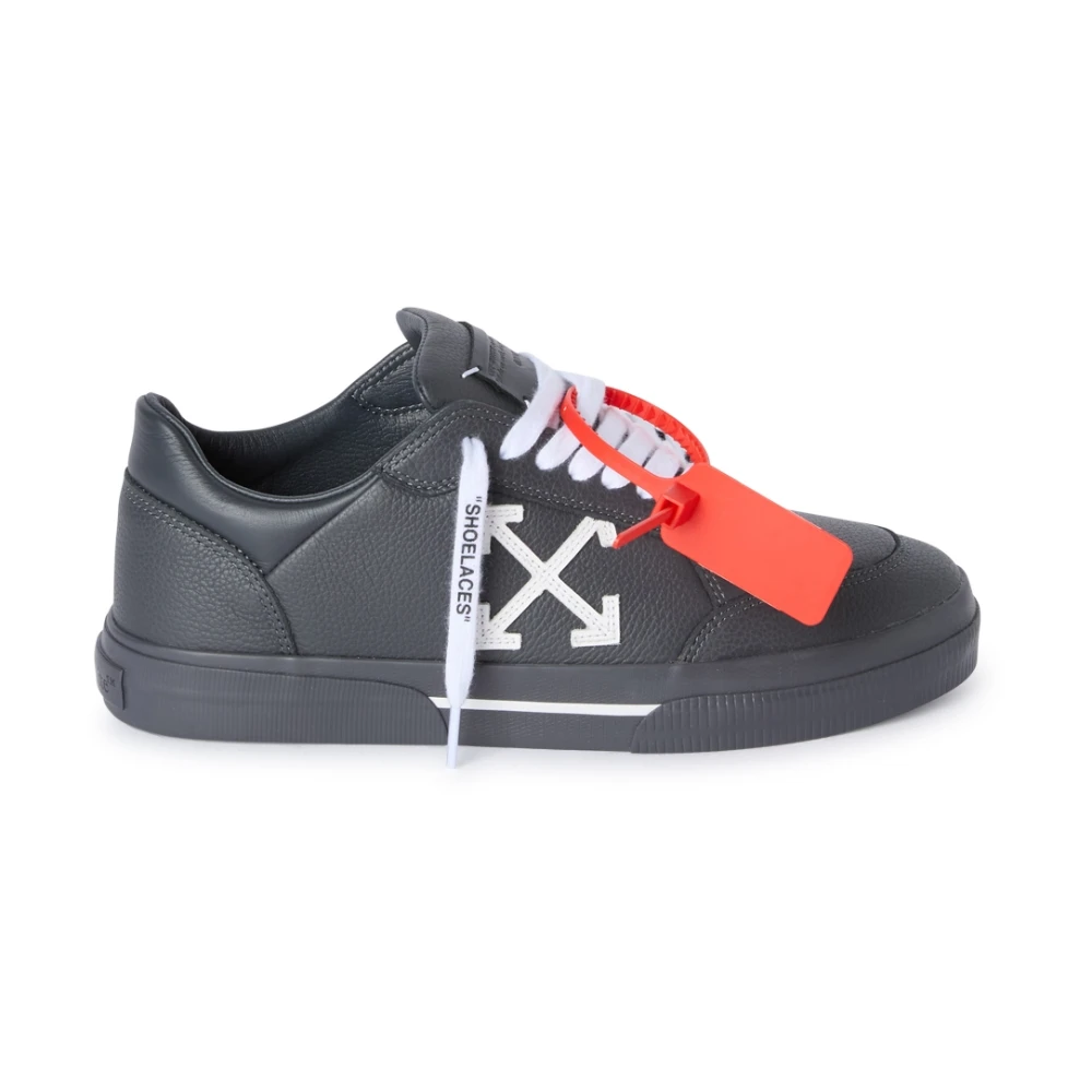 Off White Men's Gray Sneakers, 10 Uk, Vulc Low Trainers