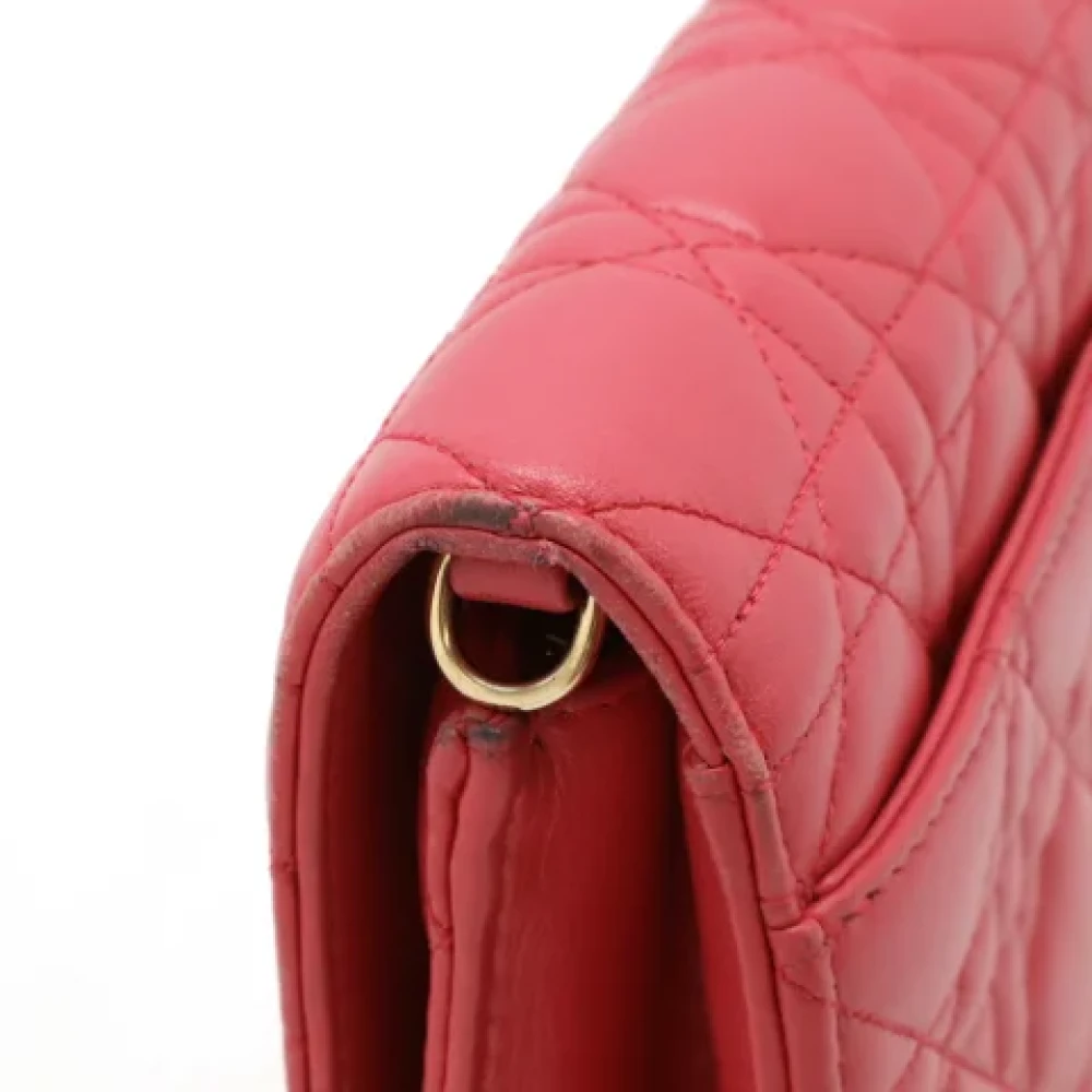 Dior Vintage Pre-owned Leather dior-bags Red Dames