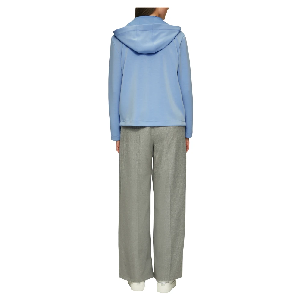 s.Oliver Hoodie met satijndetails Blue Dames