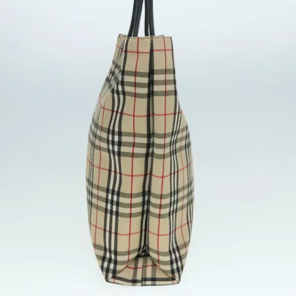 Burberry Vintage Pre-owned Canvas handbags Beige Dames