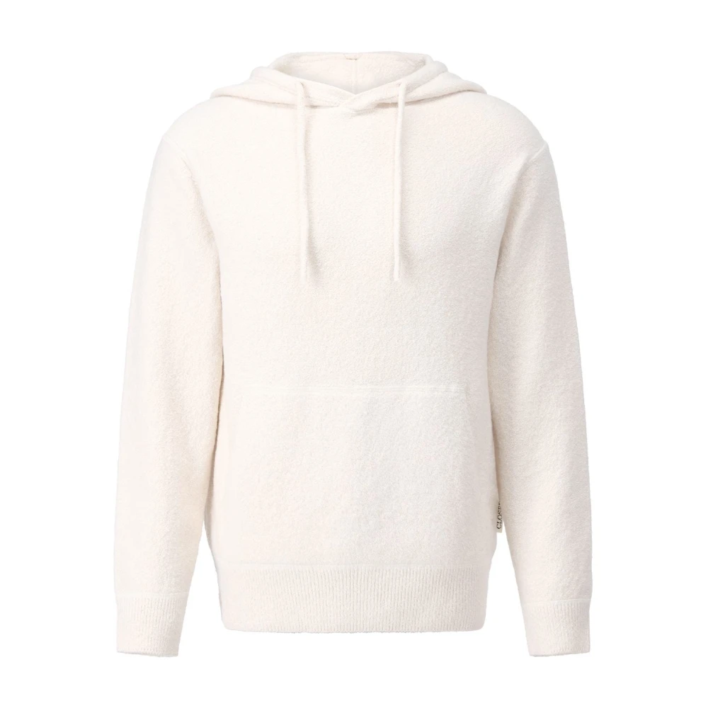 Closed Hoodie van katoenmix met kangoeroezak Beige Heren